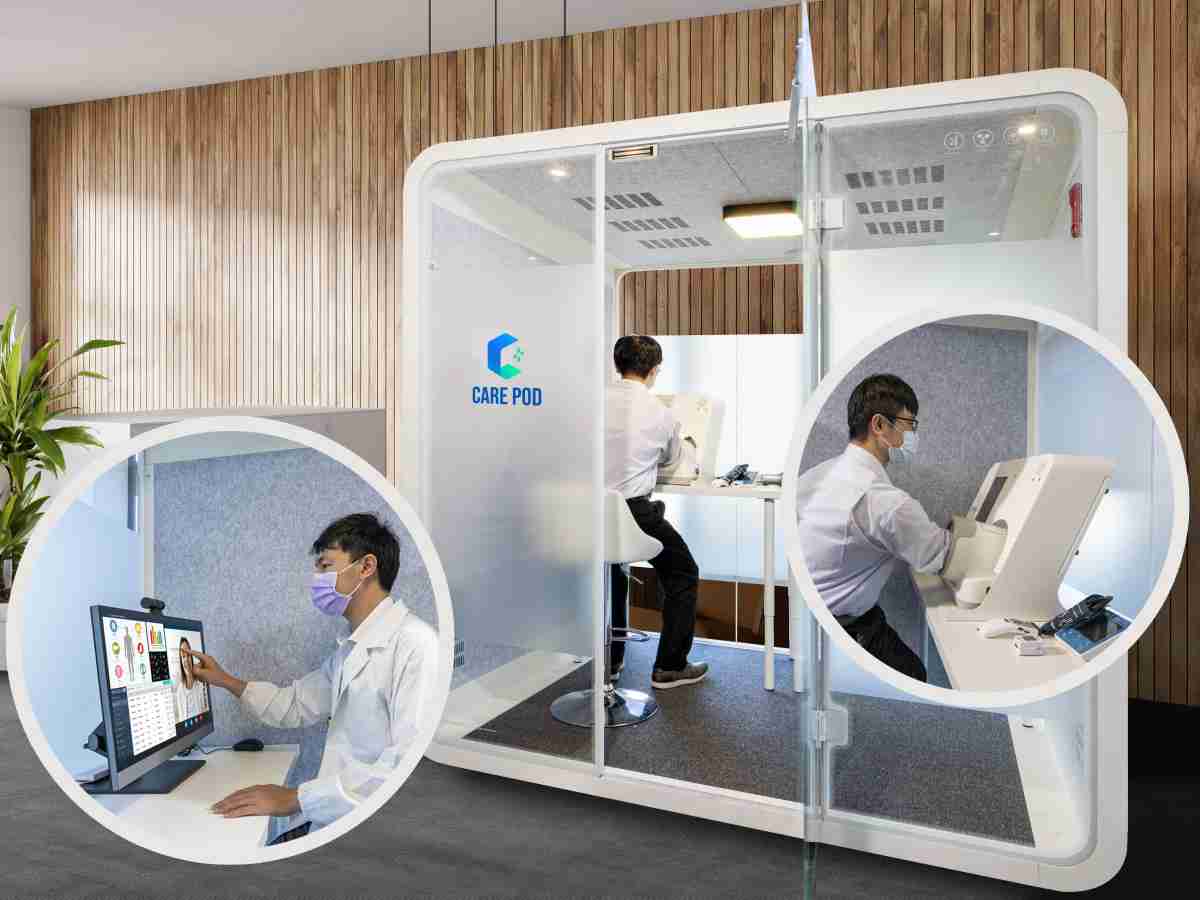 达擎于医疗科技展中展出＂远距诊疗舱＂，，以因应医疗数字化及社会高龄化趋势下、、复诊及慢性病患等族群对于远距看诊需求逐渐升高所推出的创新整合方案。。。多功能合一、、、、高隐私性的远距诊疗舱可根据病患端与医师端的不同需求，，，，提供弹性化及客制化功能，，，节省医生和病患的精力及时间